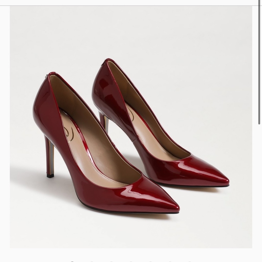Sam Edelman red heels toe pump